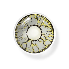 Cosplay Crack Yellow Gray Coloured Contact Lenses - BEAUEYE (UK)