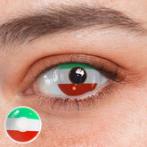 Cosplay Italian Flag Green Coloured Contact Lenses - BEAUEYE (UK)