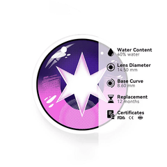 Cosplay Oshi No Ko Hoshino Ai Violet Coloured Contact Lenses - BEAUEYE (UK)