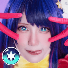 Cosplay Oshi No Ko Hoshino Akuamarin Blue Coloured Contact Lenses - BEAUEYE (UK)