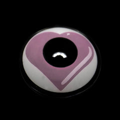 Cosplay Pink Love Heart Pink Coloured Contact Lenses - BEAUEYE (UK)