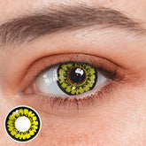 Cosplay Queen Yellow Prescription Coloured Contact Lenses - BEAUEYE (UK)