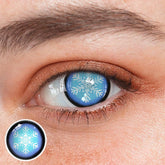 Cosplay Snow Flake Blue Coloured Contact Lenses - BEAUEYE (UK)