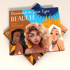 Cosplay Snow Flake Blue Coloured Contact Lenses - BEAUEYE (UK)