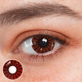 Cosplay SpiderWeb Dark Red Coloured Contact Lenses - BEAUEYE (UK)
