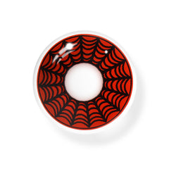 Cosplay SpiderWeb Dark Red Coloured Contact Lenses - BEAUEYE (UK)