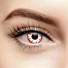 Cosplay WHITE DEMON Red Coloured Contact Lenses - BEAUEYE (UK)