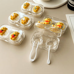 Cute Little Yellow Bear Colored Contact Lens Case - BEAUEYE (UK)