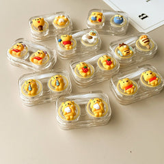 Cute Little Yellow Bear Colored Contact Lens Case - BEAUEYE (UK)