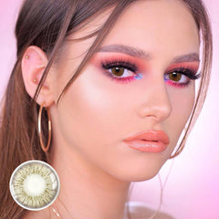 Flower Brown Coloured Contact Lenses - BEAUEYE (UK)