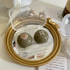 Girl Cold Style Retro Colored Contact Lens Case - BEAUEYE (UK)