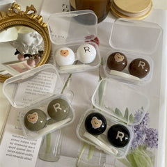 Girl Cold Style Retro Colored Contact Lens Case - BEAUEYE (UK)