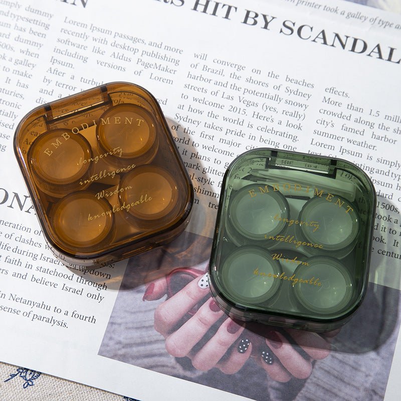 Green Brown Colored Contact Lens Case - BEAUEYE (UK)