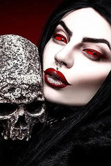 Halloween 22mm Red Sclera Coloured Contact Lenses - BEAUEYE (UK)