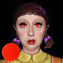 Halloween All Red Coloured Contact Lenses - BEAUEYE (UK)