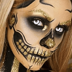 Halloween Cosplay White Manson Prescription Coloured Contact Lenses - BEAUEYE (UK)