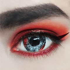 Halloween Demon Black&Red Coloured Contact Lenses - BEAUEYE (UK)