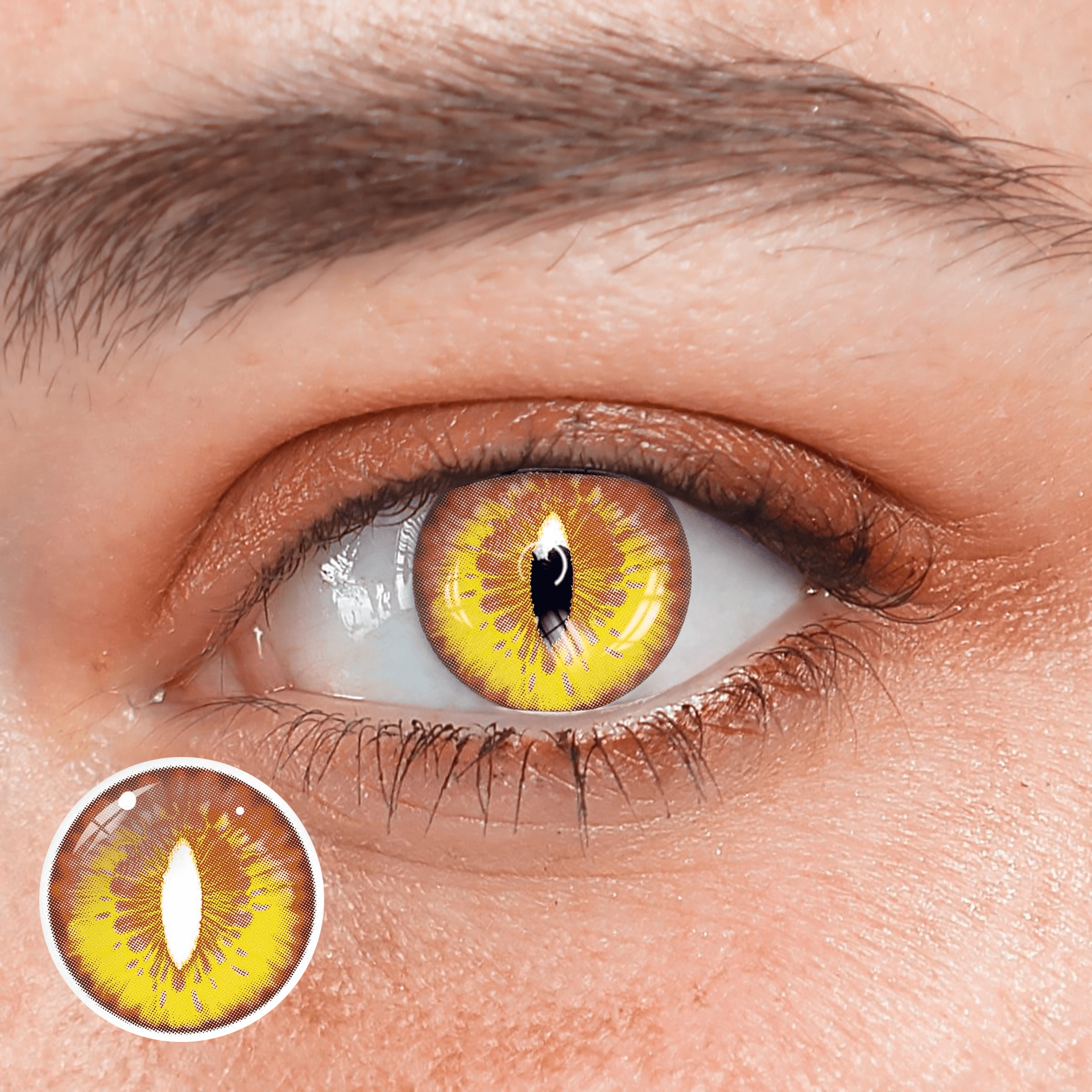 Halloween DragonMaid Yellow Coloured Contact Lenses - BEAUEYE (UK)
