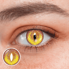 Halloween DragonMaid Yellow Coloured Contact Lenses - BEAUEYE (UK)