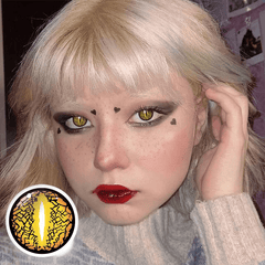 Halloween LizardEye Brown Coloured Contact Lenses - BEAUEYE (UK)