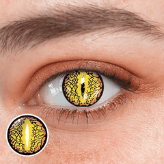 Halloween LizardEye Brown Coloured Contact Lenses - BEAUEYE (UK)