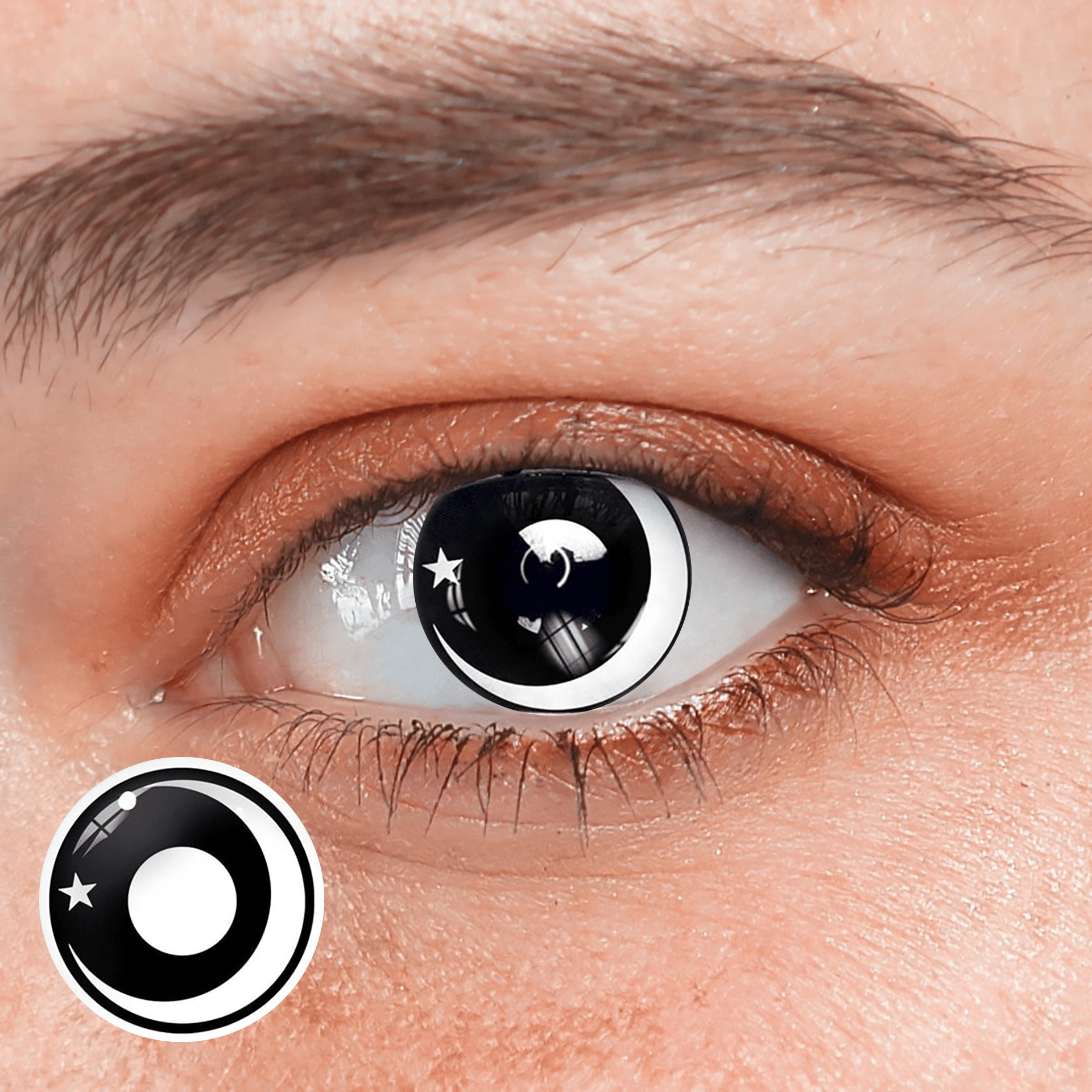 Halloween Moon star - White Contact Lenses - BEAUEYE (UK)
