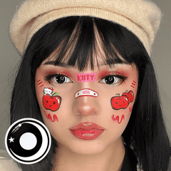 Halloween Moon star - White Contact Lenses - BEAUEYE (UK)