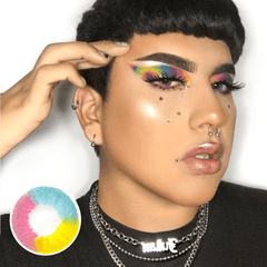 Halloween Rainbow Multi Rainbow Coloured Contact Lenses - BEAUEYE (UK)