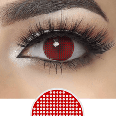 Halloween Red Mesh Coloured Contact Lenses - BEAUEYE (UK)