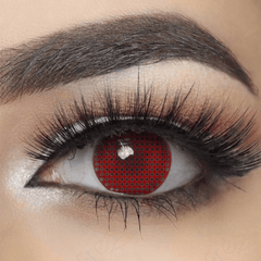 Halloween Red Mesh Coloured Contact Lenses - BEAUEYE (UK)