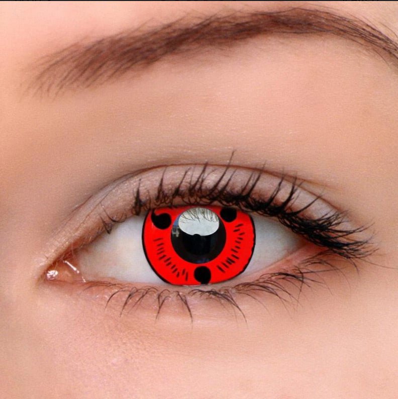 Halloween Red Sasuke Uchiha Coloured Contact Lenses - BEAUEYE (UK)