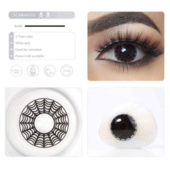 Halloween SpiderWeb White Coloured Contact Lenses - BEAUEYE (UK)