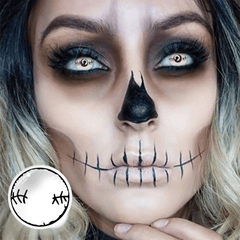 Halloween Stitched mummy White Coloured Contact Lenses - BEAUEYE (UK)