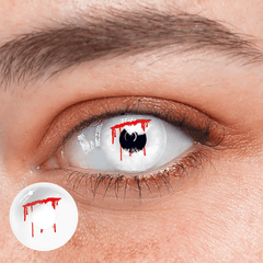 Halloween Trauma White slit Coloured Contact Lenses - BEAUEYE (UK)