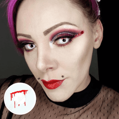 Halloween Trauma White slit Coloured Contact Lenses - BEAUEYE (UK)