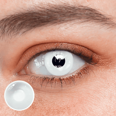 Halloween White block Prescription Coloured Contact Lenses - BEAUEYE (UK)