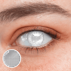 Halloween White Mesh Coloured Contact Lenses - BEAUEYE (UK)