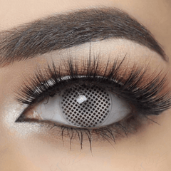 Halloween White Mesh Coloured Contact Lenses - BEAUEYE (UK)