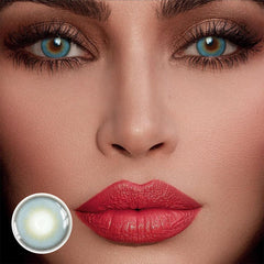 Halo Blue Prescription Coloured Contact Lenses - BEAUEYE (UK)