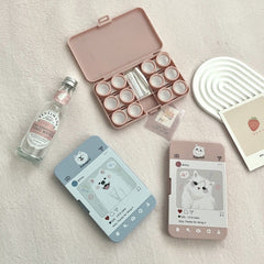 Hand - painted Cat Doll Colored Contact Lens Case - BEAUEYE (UK)