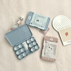 Hand - painted Cat Doll Colored Contact Lens Case - BEAUEYE (UK)