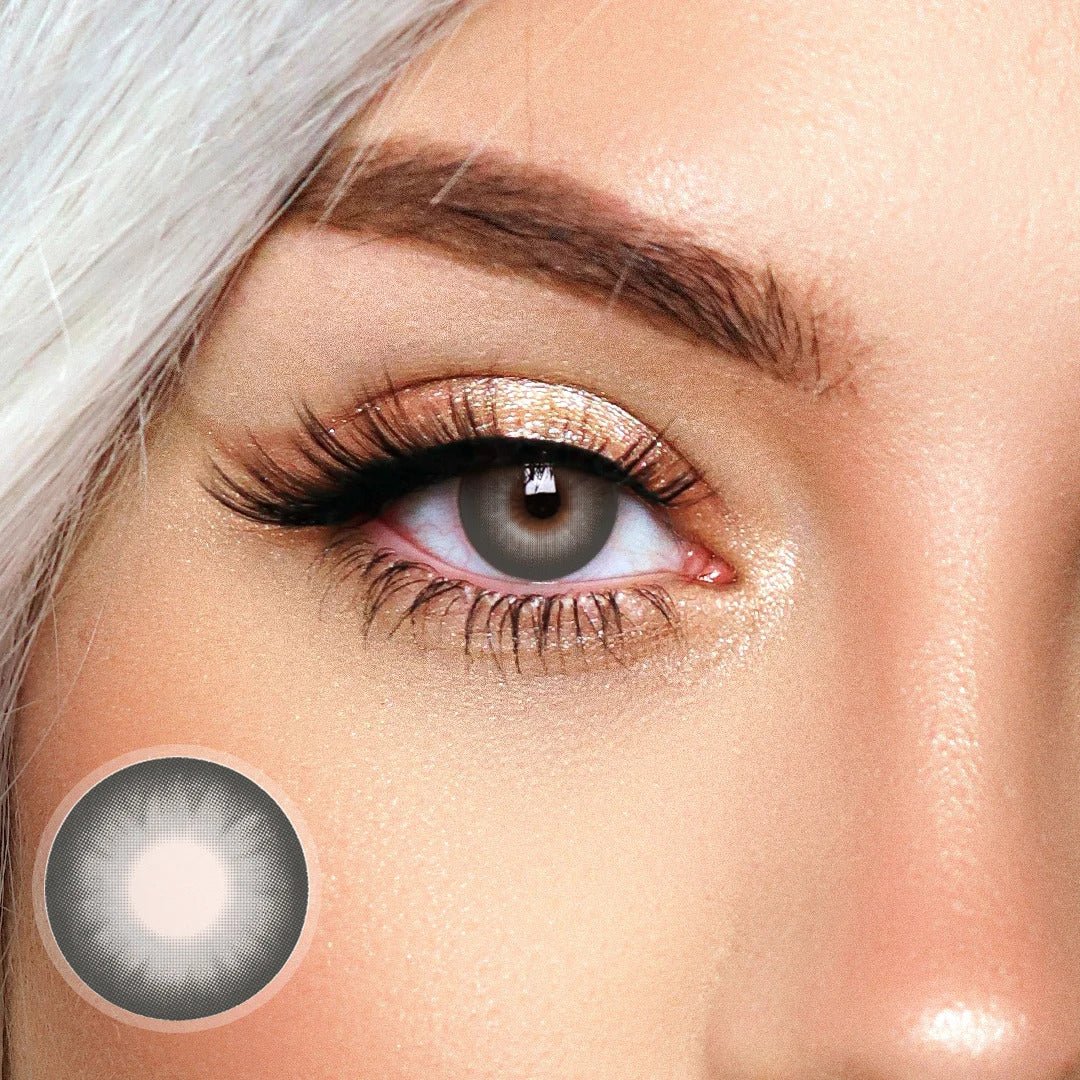 Helena Dark Gray Coloured Contact Lenses - BEAUEYE (UK)