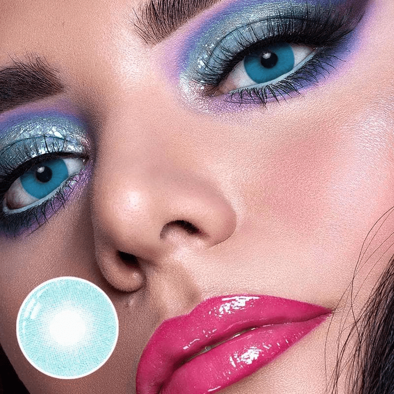 Hidrocor Azul Prescription Coloured Contact Lenses - BEAUEYE (UK)