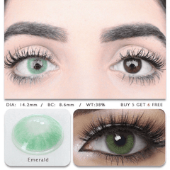 Hidrocor Emerald Green Prescription Coloured Contact Lenses - BEAUEYE (UK)