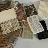 Ins Creative Simple Text Butterflies Colored Contact Lens Case - BEAUEYE (UK)