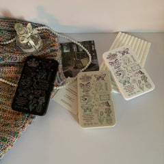 Ins Creative Simple Text Butterflies Colored Contact Lens Case - BEAUEYE (UK)