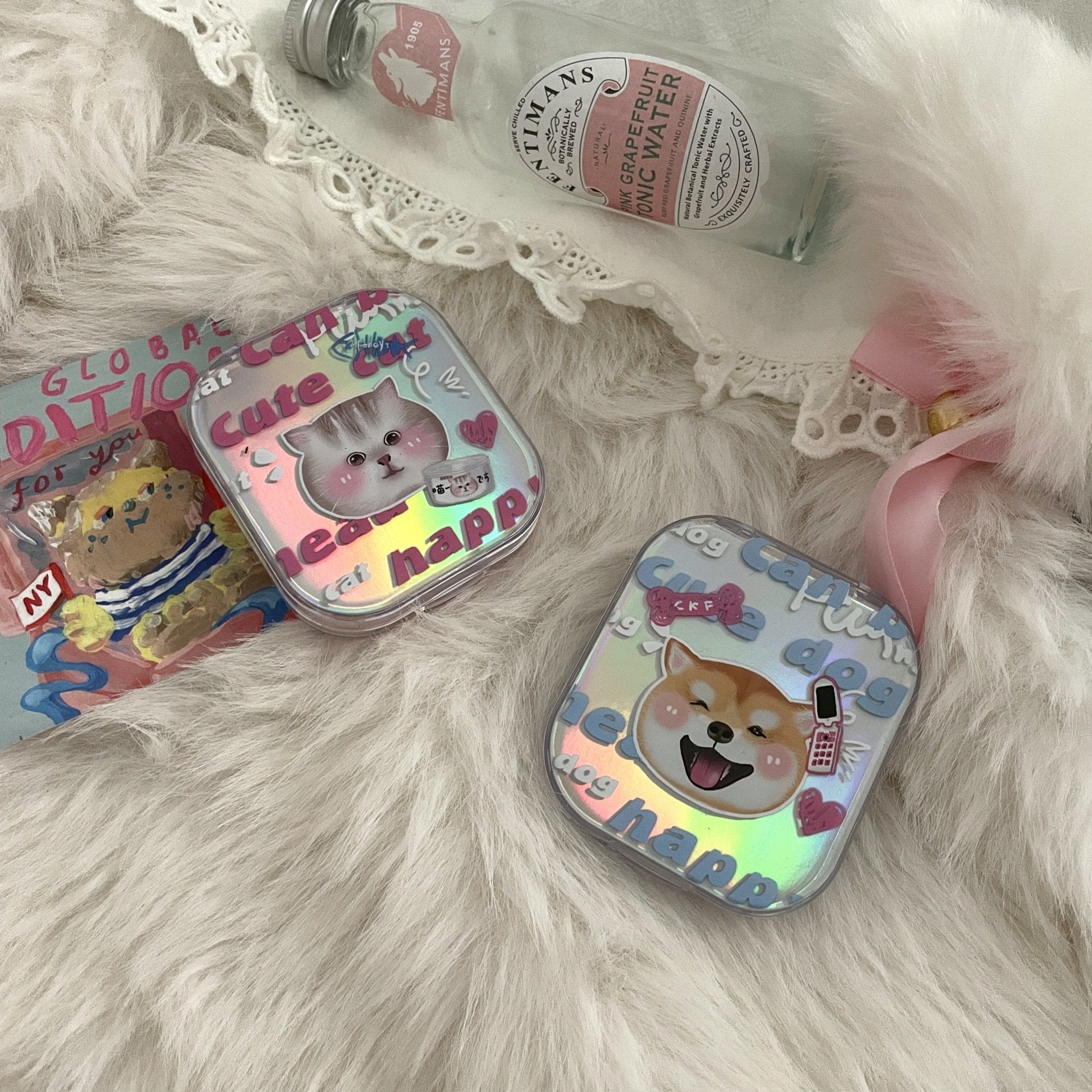 Ins Cute Laser Colored Contact Lens Case - BEAUEYE (UK)