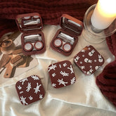 INS Niche Design Wine Red Colored Contact Lenses Case - BEAUEYE (UK)