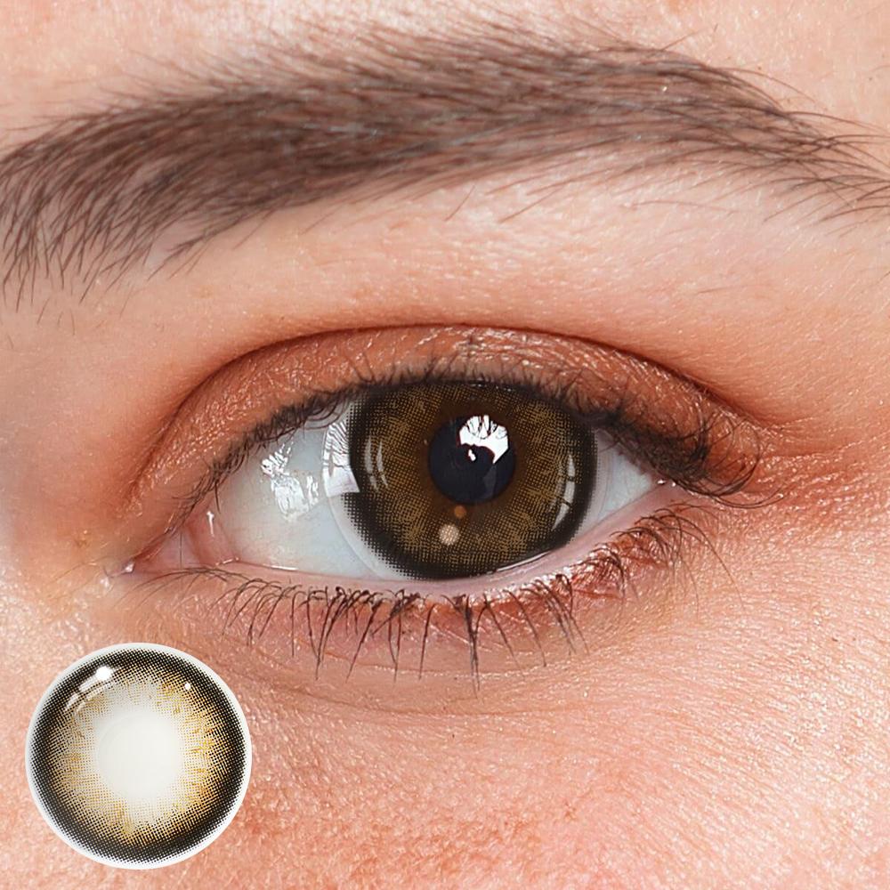 Kohaku Light Brown Prescription Coloured Contact Lenses - BEAUEYE (UK)