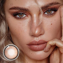 Kohaku Pink Brown Prescription Coloured Contact Lenses - BEAUEYE (UK)